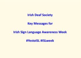 Poster declares key messages for ISL Awareness Week